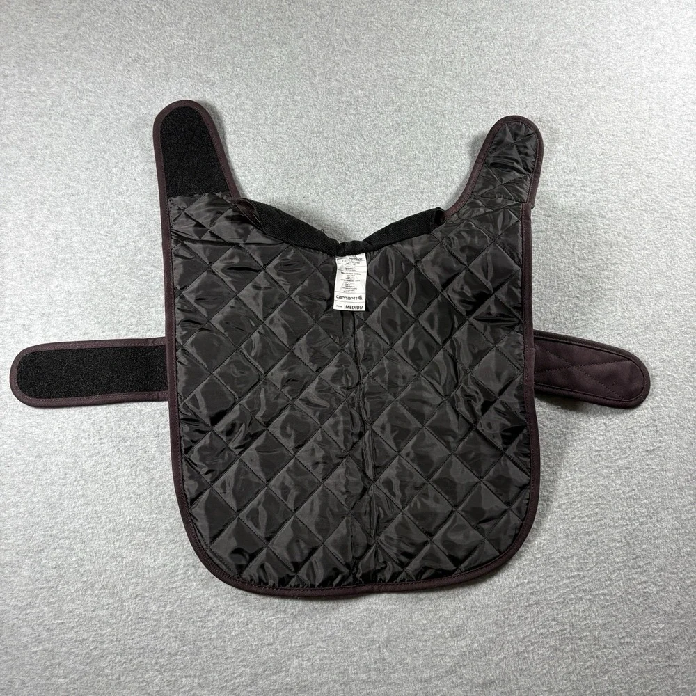 Carhartt Firm Duck Canvas Dog Chore Coat Insulated Pet Vest Medium Dark Brown